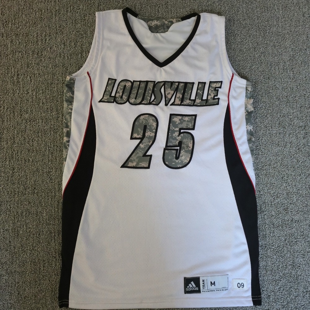 Louisville Cardinals Basketball Jersey Adidas Military Appreciation Size M 2009